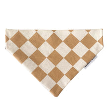 Load image into Gallery viewer, Dog bandana - Latte | Checker