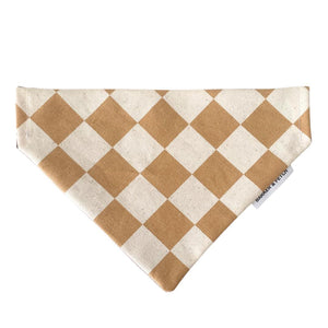 Dog bandana - Latte | Checker