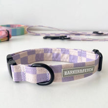 Load image into Gallery viewer, Dog collar - Purple check