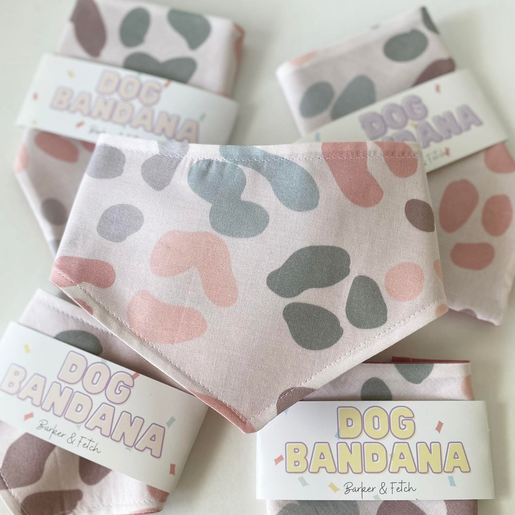 Dog bandana - Blush leopard | Muted leopard print