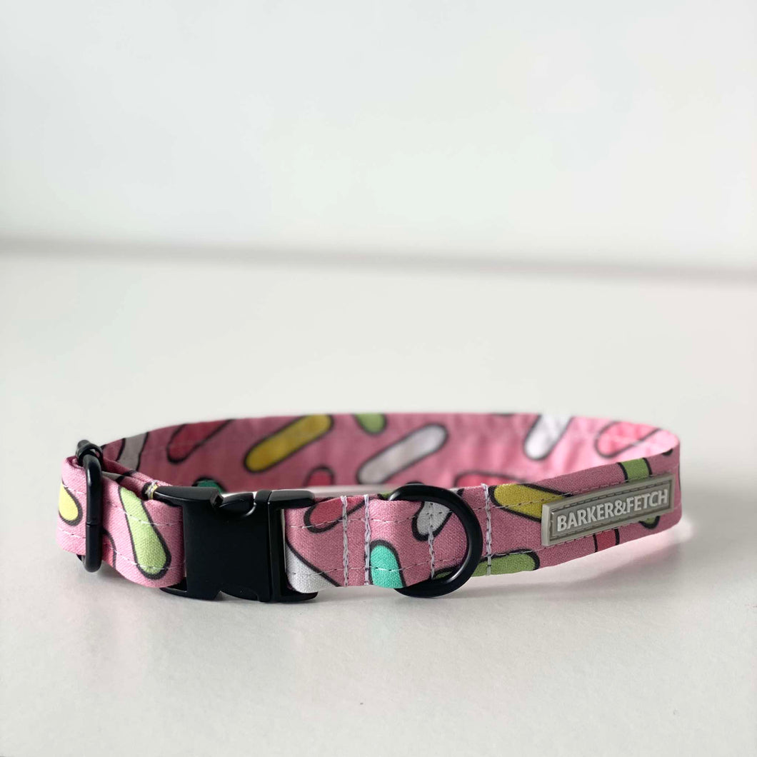 Dog collar - Sprinkles | Pink