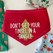 Load image into Gallery viewer, Dog bandana - Tangled Tinsel | Christmas